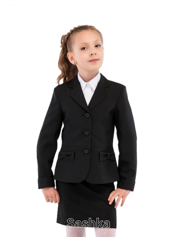 Спідниця для дівчинки Sashka шкільна пряма чорна, розмір 116-146